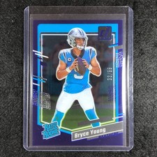 2023 Clearly Donruss Football BRYCE YOUNG Rated Rookie Blue 33/99 #95