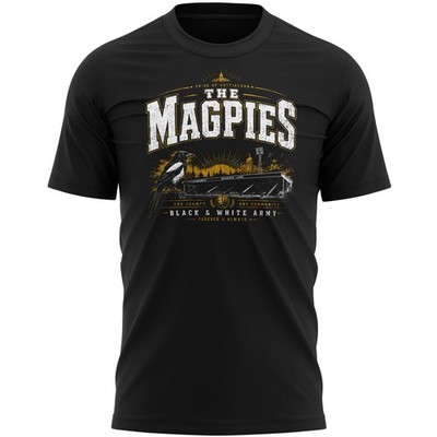 The Magpies Herren County Supporter T-Shirt Nottingham schwarz weiß Fußball Fan...