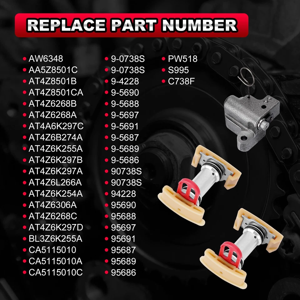 Kit de corrente de distribuição com bomba de água para Ford Edge Taurus Lincoln MKS MKX 3.5 3.7L V6 - Imagem 3 de 4