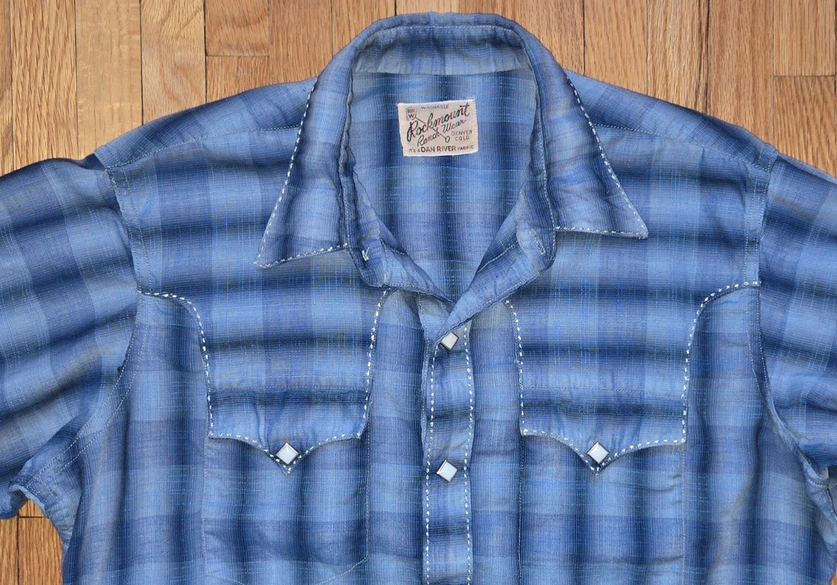 RockMount Ranch Wear weißes T-Shirt mit Druckknöpfen 17-35