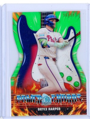 2026 Bowman BRYCE HARPER Phillies Chrome Power Chords Insert Green Refractor /99