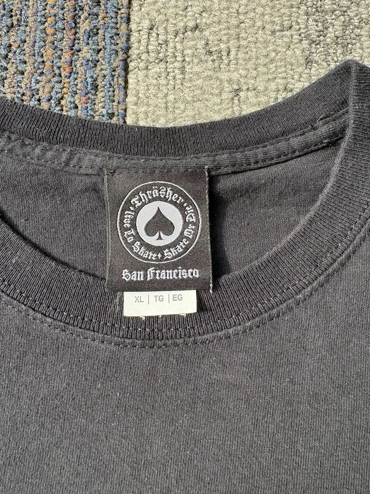 Camisa Thrasher Skate Skateboard Skate Rock Magazine Calavera Gráfica Camisa XL Foto 2 de 4