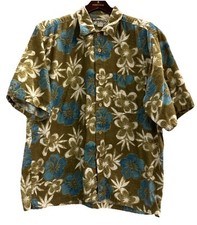 Vintage O'neill Large Button Up Hawaiian Style Surf Floral Hibiscus