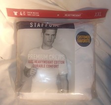 STAFFORD HEAVYWEIGHT CREW NECK T-SHIRTS, 4 PACK, COTTON, SIZE XXL , NEW