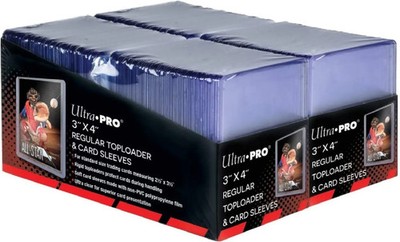 Ultra PRO 200 Regular Toploader 3''x4'' Size + 200 Soft Sleeves Pokemon Karten NEU