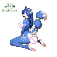 EARLFAMILY 5.1" Furry Car Sticker Personality Trunk Artistic Bumper SUV RV Decal