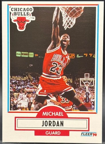 1990-91 Fleer - Michael Jordan #26 Black Line Above Biographical Information