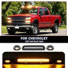3pcs Cab Roof Marker Running Lights Wamber Led Lamp For Gmc Sieera Truck Suv
