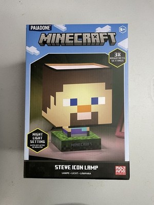 Paladone Minecraft Steve Icon Lamp w/ Night Light Setting 3 Brightness Levels