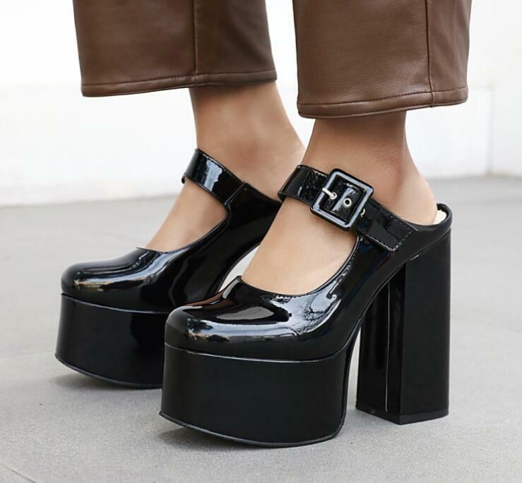 PANTOFOLA D’ORO Sandali donna estivi plateau tacco spesso scarpe discoteca ciabatte tacco alto