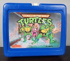 Lonchera de plástico Thermos TMNT 1989 sin termo