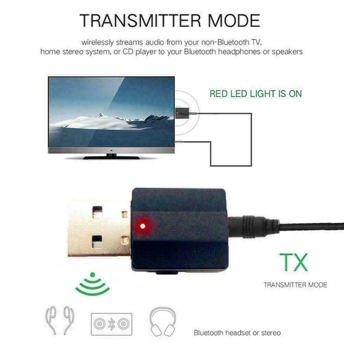 2-w-1 Adapter Bluetooth Odbiornik Nadajnik Muzyka Audio 8I9E S4W9 B5M1 A2O1 - Zdjęcie 5 z 10