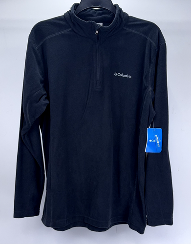 Columbia Klamm Half Zip Fleece Top, Mens Long Sleeve T Shirt Size XL, Black, New - Picture 2 of 12