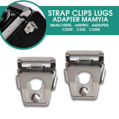 2 Pcs strap Lugs clips for Pentax 67 Pentacon Six Kiev 60 Contax 645 camera etHV