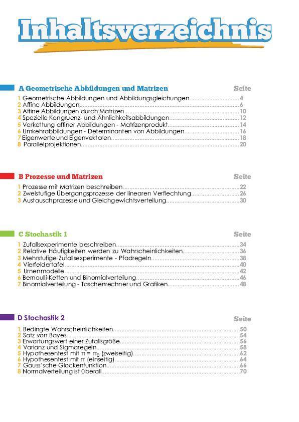 Thumbnail - Mathematik Oberstufe Teil 4 - Stochastik, Geometrie, Lineare Algebra -