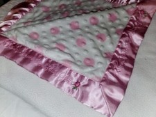 Carters Blanket Pink Butterfly Polka Dot Thank Heaven For Little Girl Satin Trim