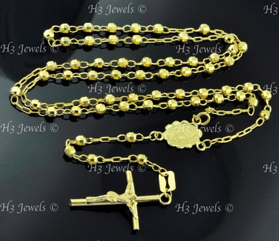 6.70 grams 14k solid yellow gold Rosary 