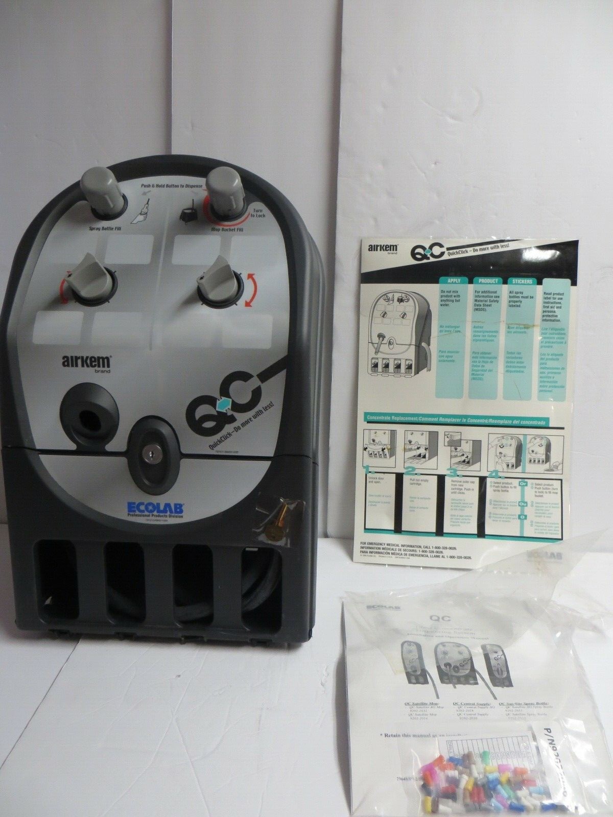 NEW Airkem Ecolab QC Quickclick Central Supply Cleaning System 92022030