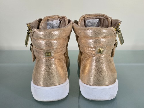 Michael Kors Ivy Rory LT Bronze High-Top Tennis Sport Shoes Womens Size 5 - Picture 9 of 11