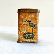 1920s Vintage Sharp Super Kreem Toffee Litho Advertising Tin Box England TB130
