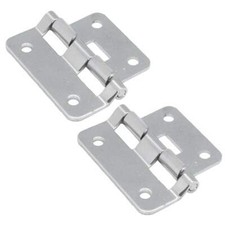 2 Pack of Chrome 2 Piece Lift Off Hinges for PA/DJ Gear