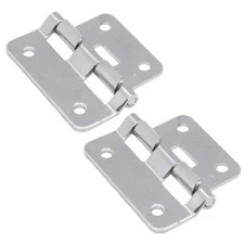 2 Pack of Chrome 2 Piece Lift Off Hinges for PA/DJ Gear