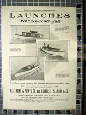 1904 LAUNCH CABIN CRUISER BOAT NAUTICAL ENGINE MOTOR SPORT PHOTO  FA064FA064