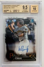 2016 Bowman Chrome Will Craig 1st Bowman Auto BGS 9.5/10 Beauty! Pirates Star!