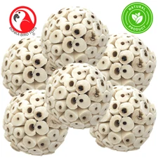 2117 Pk6 Sola Atta Balls 2.5" Bird Toy Parrot Foraging Foot Craft talon Cage 