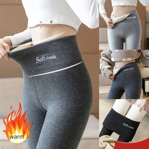 Women Winter Sherpa Fleece Lined Leggings Thermal Warm Pants Stretchy Thick  New | eBay