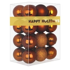 Bronze 3.2" Large Christmas Balls - Christmas Tree Decoration Ornaments Shatt...