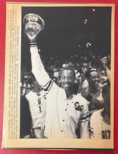 1989 University of Arizona Sean Elliott w/ MVP Trophy Type 3 8x10.5 Orig. Photo