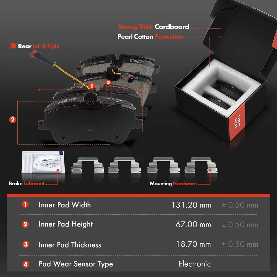 Rotores de disco delanteros y pastillas de freno de cerámica para Mercedes-Benz W203 C230 02-05 C240 Foto 3 de 4