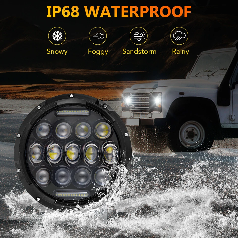 Для Suzuki Samurai SJ410 7 дюймов светодиодные круглые фары пара дневных ходовых огней дальний/ближний свет - Изображение 4 из 4