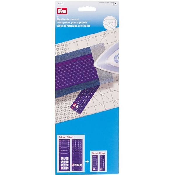 Prym BüGellineale Universal (2 StüCk / 5 X 15 Cm/ 10 X 30 Cm) Zum BüGeln U.NäHen-image