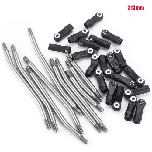 AXSPEED 313 mm/324 mm passo Steel Linkage Rod Link Rod per TRX4 1/10 RC Crawler - Foto 9 di 16