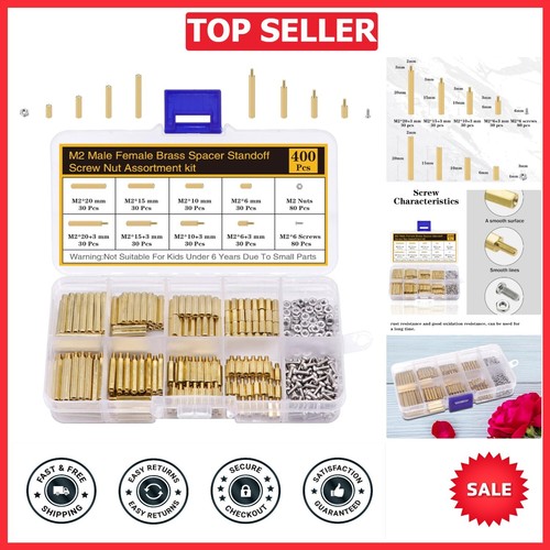 400PCS Standoff & Screw Kit - Gold & Silver Fasteners for Electronics