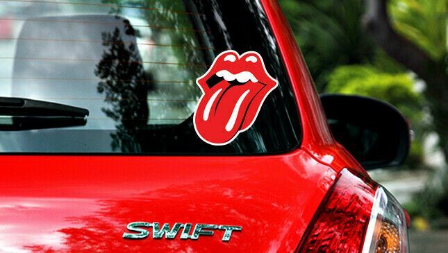 The Rolling Stones Tongue Logo Metal Sticker - Official Licensed Band Decal For Cars, Guitars & More