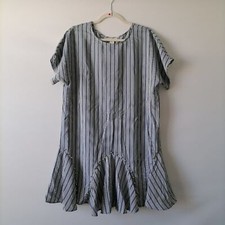 Bar III Women's Blue Striped Shift Dress size L