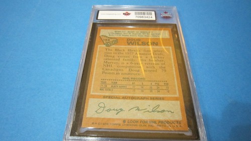 1978/79 TOPPS NHL HOCKEY CARD #168 DOUG WILSON ROOKIE KSA 9.5 NGM - Picture 4 of 5