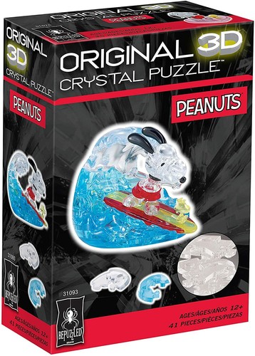 BePuzzled 3D Crystal Puzzle - Peanuts Snoopy Surf: 41 Pcs - Picture 3 of 3