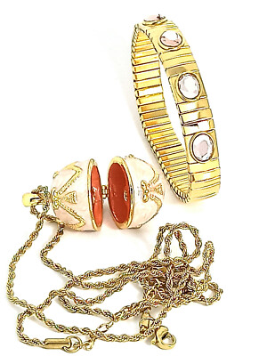 Black Friday jewelry for Mom Bday Handmade FAberge egg jewelry pendant 24k Gold