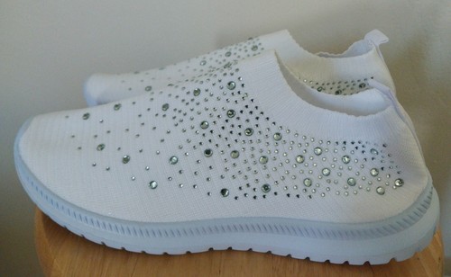 New Sneakers Tennis Shoes Walking Slip On Running Lightweight Women's 9 BLING
