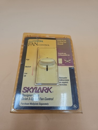 Lutron SFSQ-FH-AL Almond 3 Speed Ceiling Fan Control 1.5A amp Single Pole - Picture 2 of 5