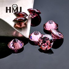 300pcs Round Pink Loose Cubic Zirconia 5A CZ Stone Quality DIY Jewelry 0.8~15mm