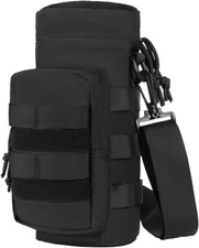 Tactical EDC Water Bottle Carrier Bag Nylon Pouch with Detachable Shoulder Strap