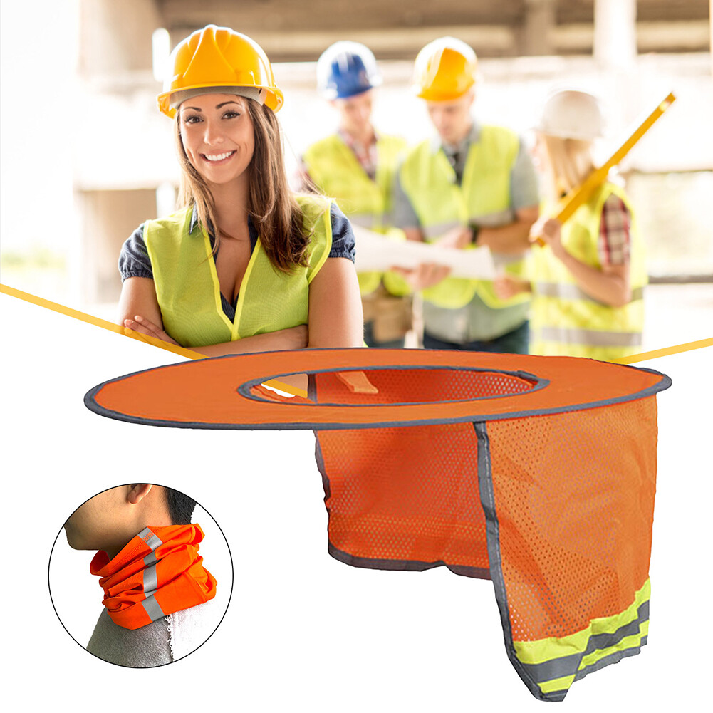 Summer Covers Hard Hat Neck Shield Sun Visor Protection (Fluorescent