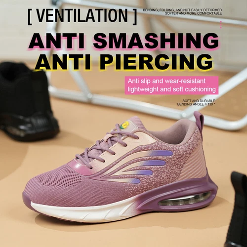 Damen Stahlkappe Sicherheitsschuhe Leichte Schutzschuhe S3 Sneaker Arbeitsschuhe - Bild 30 von 33