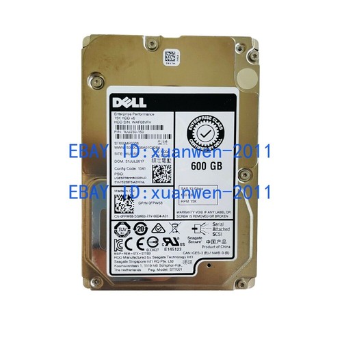 2.5" 600GB DELL 0FPW68 ST600MP0036 SAS 12 Gbps Hard Disk Drive SFF 15K RPM 512 - Picture 1 of 3