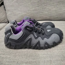 Terra Spider Safety Shoes Women's Size 8 Black/Gray & Purple Composite Toe